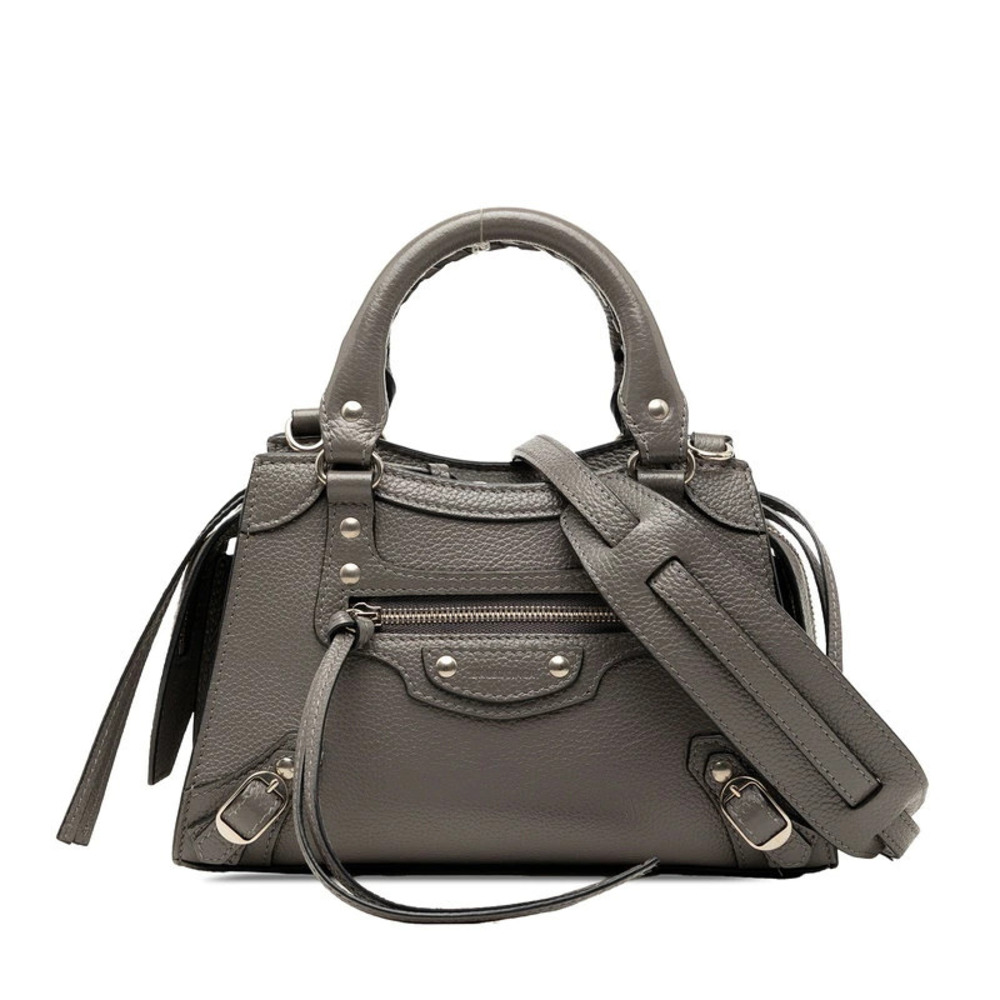 Balenciaga Neoclassic City 2way Shoulder Bag Gray Leather